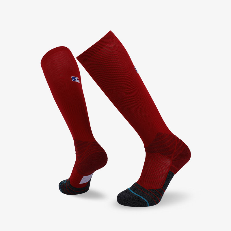 144N red sport series terry socks