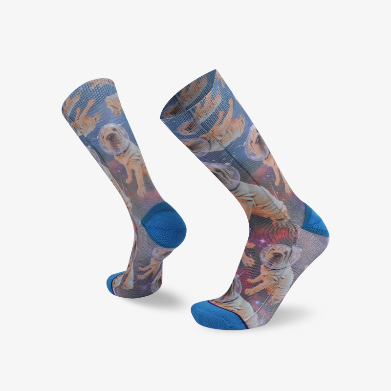 144N dog sublimation series terry socks