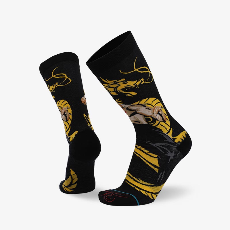 200N Flying dragon  Chinese elements series terry socks